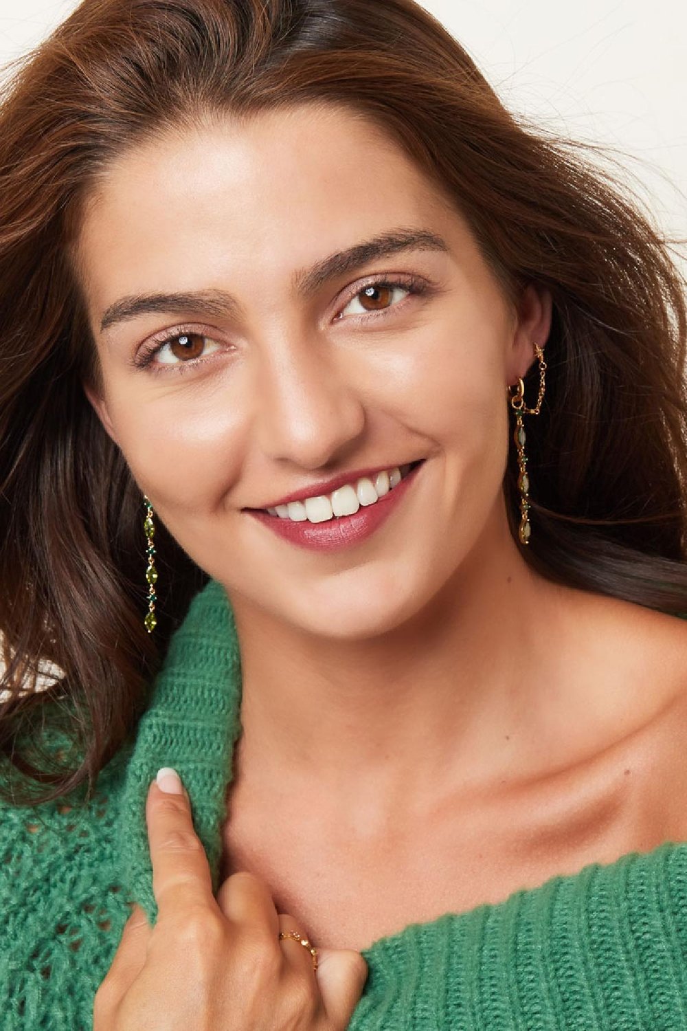 Boucles d'oreilles pierres colorées - Collection Sparkle Couleur or blanc Cuivré h5Image2